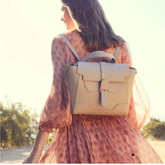 NWT Senreve Midi Maestra in Pebbled Sand Silver - Picture 2 of 8